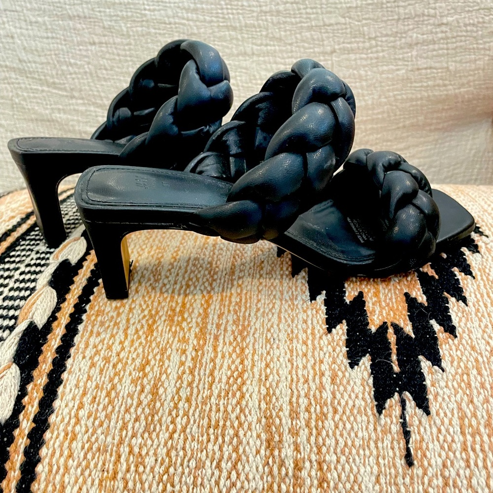 H&M chunky woven heels. Size 6.